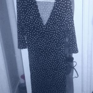 Vintage style polka dot wiggle dress